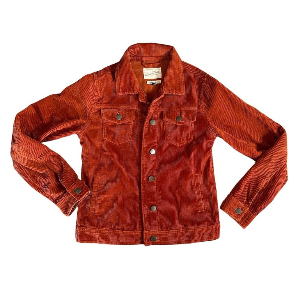 Universal Thread Rust Red Corduroy Jacket Womens … - image 5